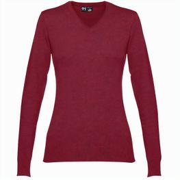 THC MILAN WOMEN. Pullover mit V-Ausschnitt für Damen aus Baumwolle und Polyamid
