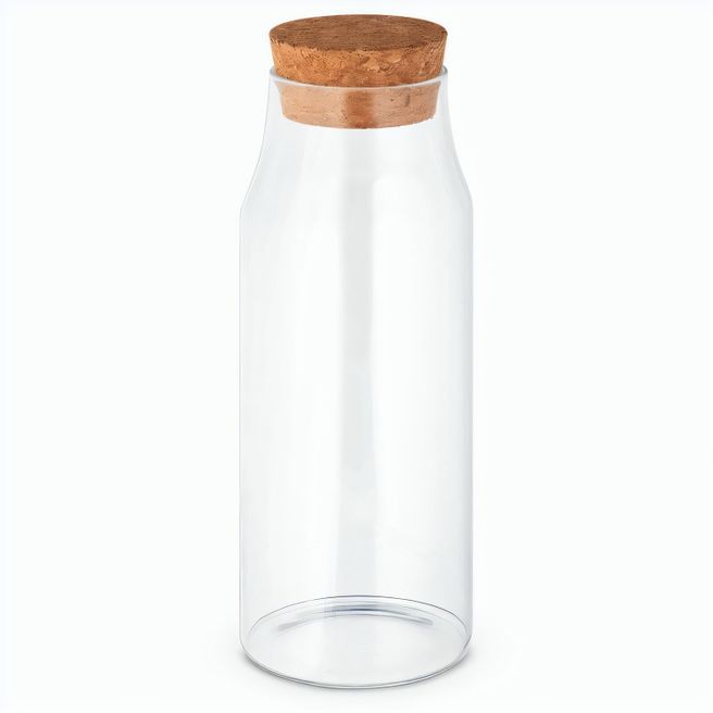 JASMIN 1000. Glasflasche mit Korkdeckel 1 Liter