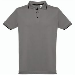 THC ROME. Zweifarbiges Baumwoll-Poloshirt für Herren