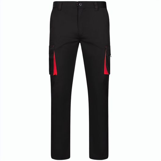 VL FIDES. Zweifarbige Stretch-Hose mit mehreren Taschen (240 g/m²), aus Baumwolle (46 %), EME (38 %) und Polyester (16 %) (Bild 1)