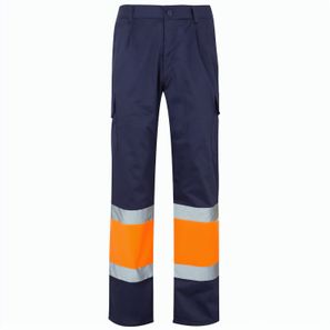 VL POSEIDON. Zweifarbige Twill-Hose mit mehreren Taschen (210 g/m²), aus Baumwolle (20%) und Polyester (80%)