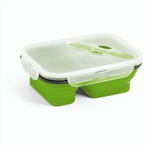 DILL. Faltbare hermetische Frischhaltebox aus Silikon und PP (480 und 760 mL)