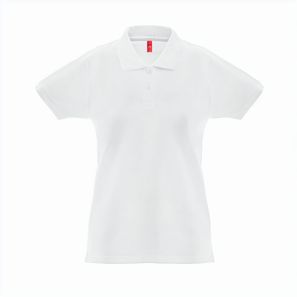 THC MONACO WOMEN WH. Kurzarm-Poloshirt für Damen aus kardierter Baumwolle