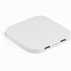 CAROLINE. Superschnelles 15W wireless Ladegerät mit HUB 2 USB-A Anschlüssen aus Recyceltes ABS (100% rABS)