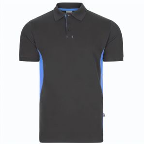 VL SUPAY. Zweifarbiges Piqué-Poloshirt (180 g/m²), kurzärmelig, aus Baumwolle (60%) und Polyester (40%)