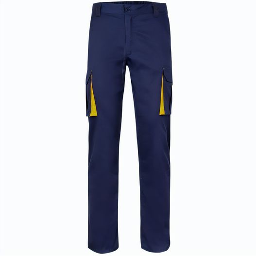 VL FIDES. Zweifarbige Stretch-Hose mit mehreren Taschen (240 g/m²), aus Baumwolle (46 %), EME (38 %) und Polyester (16 %) (Bild 1)