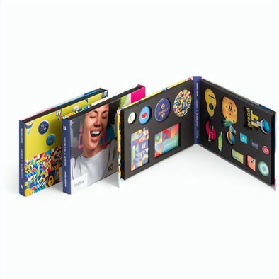 Produktabbildung PIN & DOMING SHOWCASE. Mustermappe 2 in 1 Pin und Doming PIN & DOMING SHOWCASE. Mustermappe 2 in 1 Pin und Doming