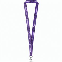 WINDSOR. Sublimationslanyard aus recyceltem Polyester (100% rPET) mit Karabiner