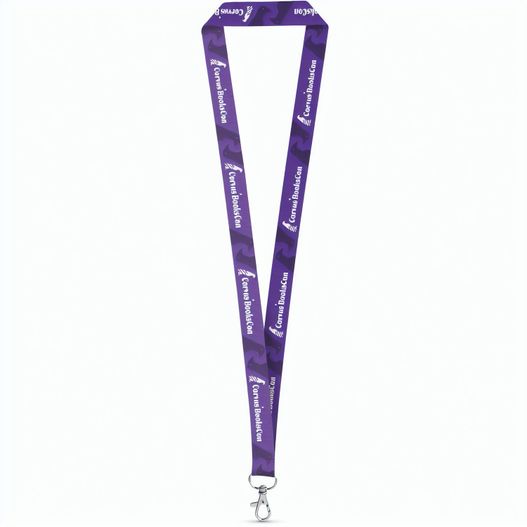 WINDSOR. SET Lanyard SUBLIMATION Long II (20 mm) aus recyceltem Polyester (100% rPET) mit 20 mm Schnappkarabiner (Bild 1)