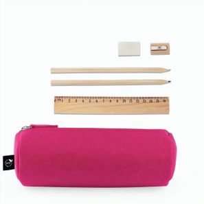 NOMAD. Mehrzwecketui aus recyceltem Filz (100 % rPET) mit Lineal, Bleistiften, Radiergummi und Spitzer