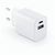 WEGENER. Ladegerät mit USB-A Anschluss 18W und USB-C 20W in Recyceltes ABS (100% rABS) (Bild 1)