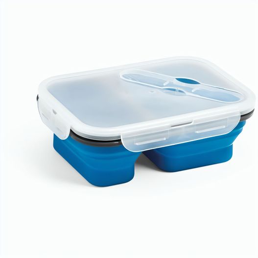 DILL. Faltbare hermetische Frischhaltebox aus Silikon und PP (480 und 760 mL) (Bild 1)