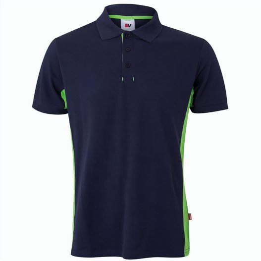 VL SUPAY. Zweifarbiges Piqué-Poloshirt (180 g/m²), kurzärmelig, aus Baumwolle (60%) und Polyester (40%) (Bild 1)