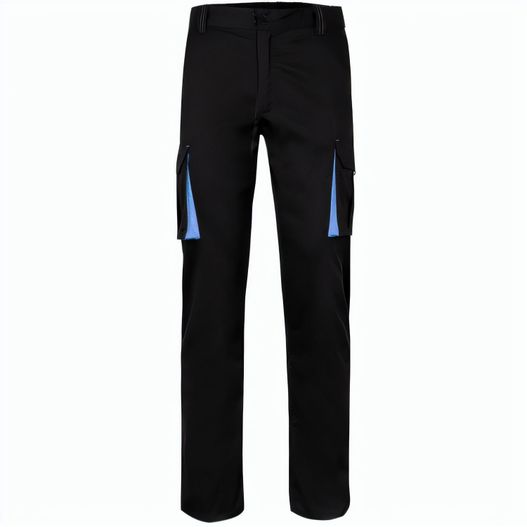 VL FIDES. Zweifarbige Stretch-Hose mit mehreren Taschen (240 g/m²), aus Baumwolle (46 %), EME (38 %) und Polyester (16 %) (Bild 1)