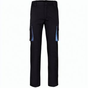 VL FIDES. Zweifarbige Stretch-Hose mit mehreren Taschen (240 g/m²), aus Baumwolle (46 %), EME (38 %) und Polyester (16 %)