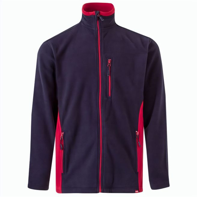 VL GERAS. Zweifarbige Fleecejacke (220g/m²) aus Polyester (100%)