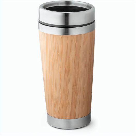 Produktabbildung PIETRO. Reisebecher aus Bambus und Edelstahl 500 ml PIETRO. Reisebecher aus Bambus und Edelstahl 500 ml (Bild 1)