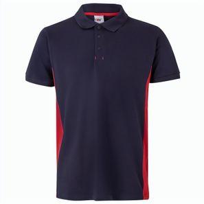 VL SUPAY. Zweifarbiges Piqué-Poloshirt (180 g/m²), kurzärmelig, aus Baumwolle (60%) und Polyester (40%)