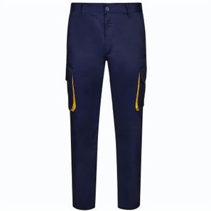 VL HYPNOS. Zweifarbige Twill-Hose mit mehreren Taschen (200 g/m²), aus Baumwolle (35 %) und Polyester (65 %)