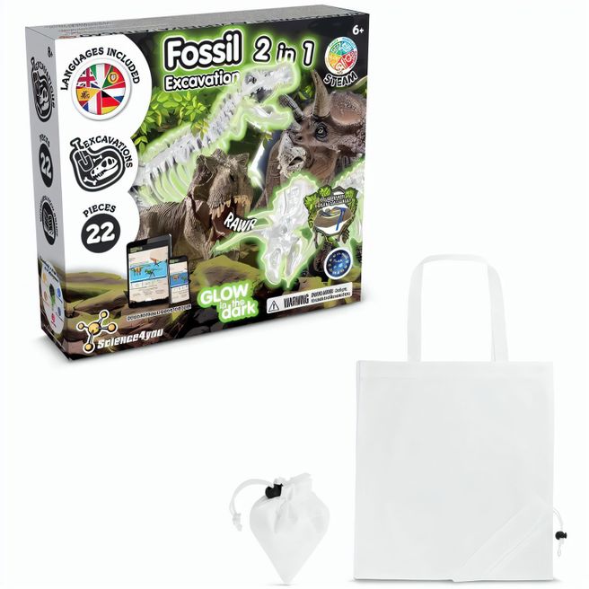 2 in 1 Fossil Excavation Kit V. Lernspiel lieferung inklusive einer faltbaren geschenktasche aus 190T