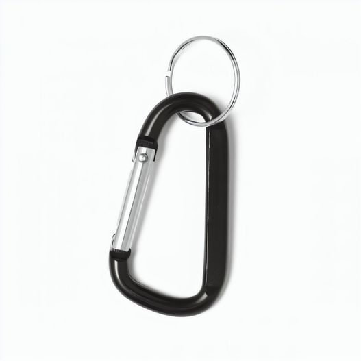 Produktabbildung MATTHEW. Karabinerclip aus Aluminium mit Schlüsselring MATTHEW. Karabinerclip aus Aluminium mit Schlüsselring (Bild 1)