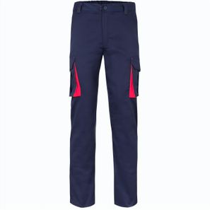 VL FIDES. Zweifarbige Stretch-Hose mit mehreren Taschen (240 g/m²), aus Baumwolle (46 %), EME (38 %) und Polyester (16 %)