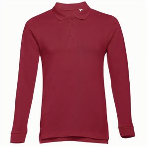 THC BERN. Langarm-Poloshirt für Herren aus kardierter Baumwolle