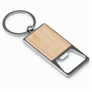 SYLVESTER. Schlüsselanhänger aus Eisen in rechteckiger Form mit Flaschenöffner