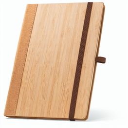 Produktabbildung ORWELL. A5-Notizbuch aus Bambus- und Korkblättern mit linierten Blättern ORWELL. A5-Notizbuch aus Bambus- und Korkblättern mit linierten Blättern