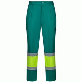 VL ARTEMIS. Zweifarbige Hose aus Twill (190g/m²), Baumwolle (20%) und Polyester (80%)
