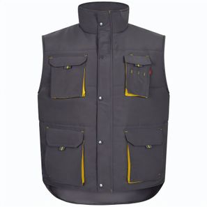 VL NERGAL. Steppweste, zweifarbig, mit mehreren Taschen (120g/m²), aus Polyester (100%)