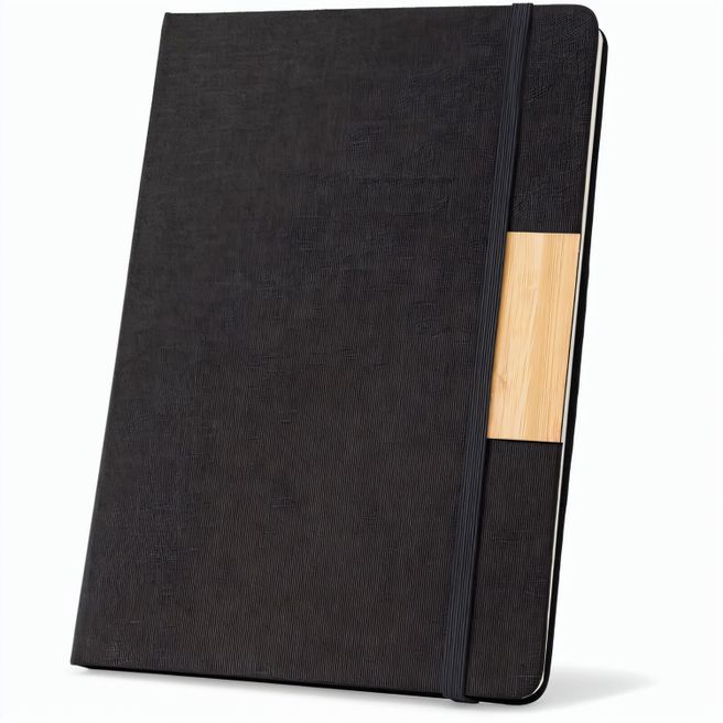 HOMERO. Set bestehend aus einem A5-Hardcover-Notizblock und einem Bambus-Kugelschreiber