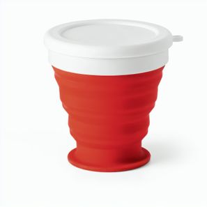 ASTRADA. faltbarer Reisebecher aus Silikon und PP 250 ml