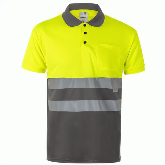 VL CUPID. Zweifarbiges Poloshirt im Bird-Eye-Design (160g/m²) mit kurzen Ärmeln, aus Polyester (100%) (Bild 1)