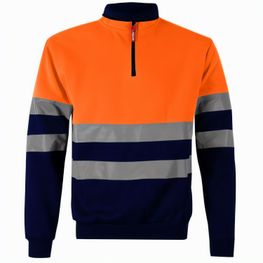 VL THOR. Zweifarbiges Sweatshirt (300g/m²) aus Polyester-Fleece (100%)