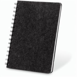 MISHIMA. A5-Ringbuch mit flexiblem Einband aus recyceltem Filz (100% rPET) mit linierten Seiten