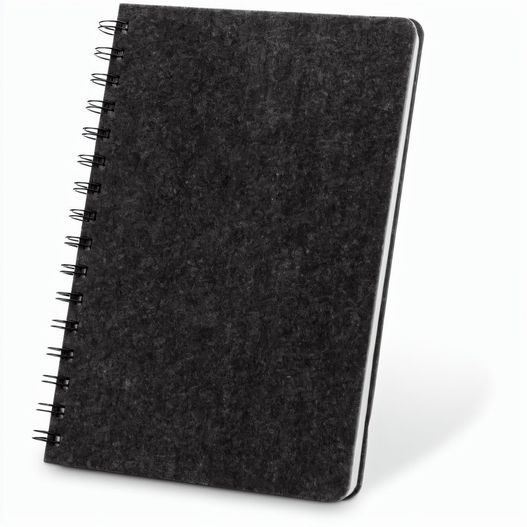 MISHIMA. A5-Ringbuch mit flexiblem Einband aus recyceltem Filz (100% rPET) mit linierten Seiten (Bild 1)