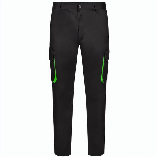 VL HYPNOS. Zweifarbige Twill-Hose mit mehreren Taschen (200 g/m²), aus Baumwolle (35 %) und Polyester (65 %) (Bild 1)