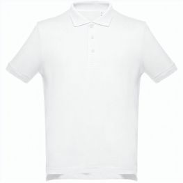 THC ADAM WH. Kurzärmeliges Poloshirt aus Baumwolle für Herren. Weiße Farbe