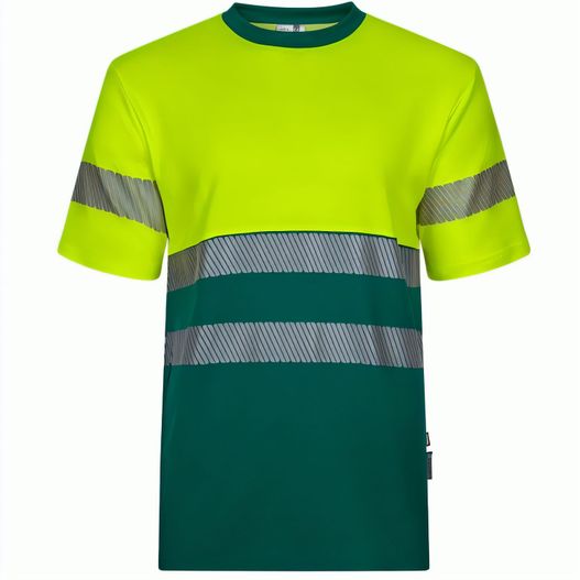 VL BASTET. Zweifarbiges T-Shirt aus Piqué (150 g/m²), aus Baumwolle (55 %) und Polyester (45 %) (Bild 1)