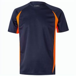 VL SLAYER. Zweifarbiges technisches T-Shirt mit Bird-Eye-Design (160 g/m²), aus Polyester (100%)