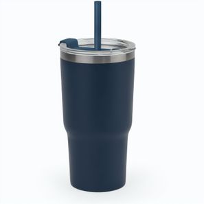 JOYNER M. Kompakter Reisebecher aus Edelstahl (91 % recycelt) mit vakuumisolierter Doppelwand und matter Oberfläche 600 ml