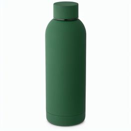 ODIN. Trinkflasche aus Edelstahl (36% recycelt) (550 mL) mit gummierter Oberfläche