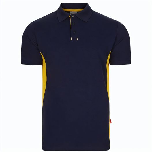 VL SUPAY. Zweifarbiges Piqué-Poloshirt (180 g/m²), kurzärmelig, aus Baumwolle (60%) und Polyester (40%) (Bild 1)