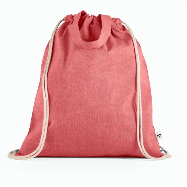 RISSANI. Tragetasche/Turnbeutel (2in1) aus recycelter Baumwolle (70%) und polyester (30% rPET) (140 g/m²)