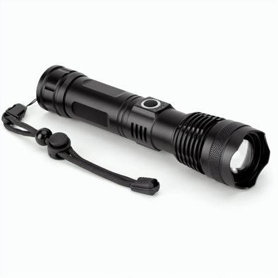 YVIAN. Recycled aluminium rechargeable torch (100% rAL) 10 W