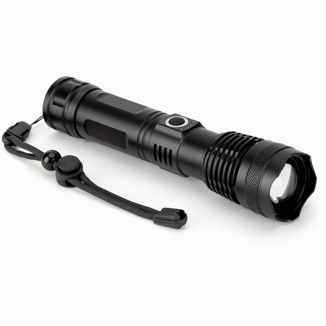 YVIAN. Recycled aluminium rechargeable torch (100% rAL) 10 W