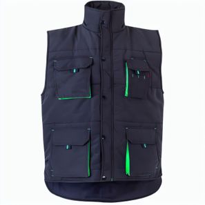 VL NERGAL. Steppweste, zweifarbig, mit mehreren Taschen (120g/m²), aus Polyester (100%)