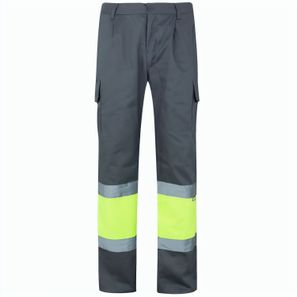 VL ATHENA. Zweifarbige Hose aus Twill (210 g/m²), gefüttert, mit mehreren Taschen, aus Baumwolle (20%) und Polyester (80%)