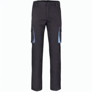 VL FIDES. Zweifarbige Stretch-Hose mit mehreren Taschen (240 g/m²), aus Baumwolle (46 %), EME (38 %) und Polyester (16 %)